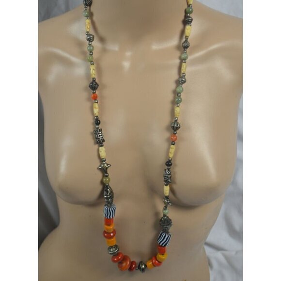 Jewelry - Beautiful Bead Boho Ethnic Custom Made Long Necklace